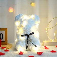 25cm artificial teddy - artificial, rose