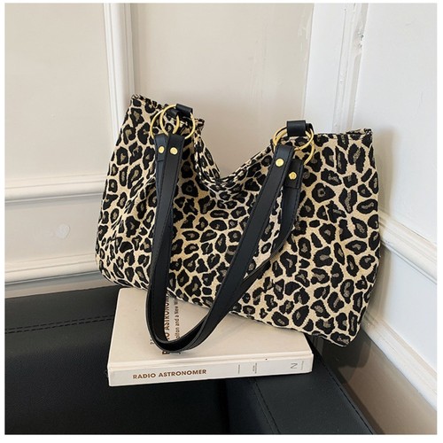 Leopard print tote - bags, nylon
