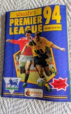 1994 Merlin Official Premier League Sticker Album Half Complete with Stickers