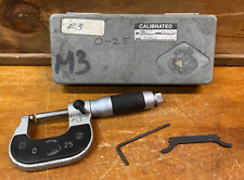 Rare Vintage Etalon Micrometer 0-25mm Outside 0.01 mm Made In Switzerland SU257