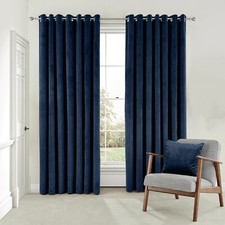 Crushed Velvet Curtains Pair