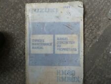 suzuki RM80-RM80X 1983 circa owners manual 