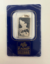 PAMP Suisse 2.7g St George Silver Pendant 999 Rare Vintage Scarce in Assay Card