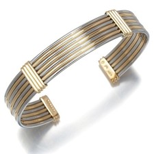 Auth Cartier Bracelet Bicolor