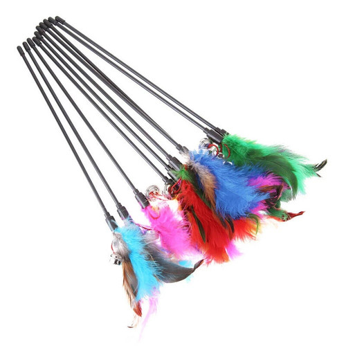 Kitten cat feather toy - 5x,