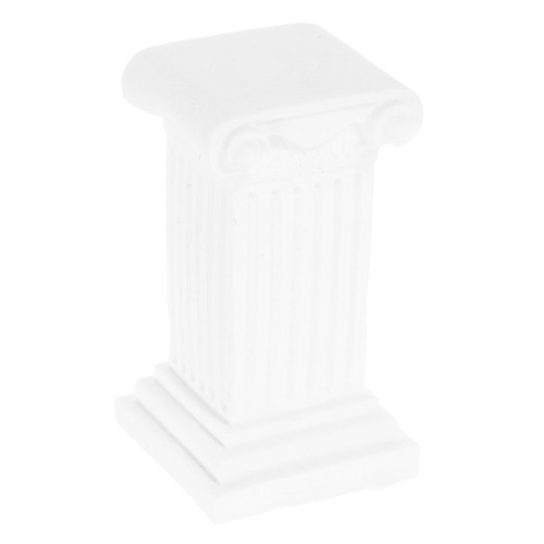 White plaster roman column - roman,