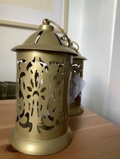 2 Tealight Lanterns Metal in