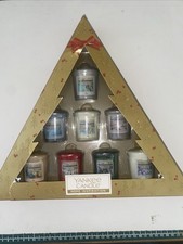 Yankee Candle Eight Votive Christmas Triangle Gift Set Beautiful Free Post ￼