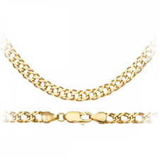 9ct Gold 18 inch Double Link Curb Chain Necklace UK Hallmarked 4.5MM Width