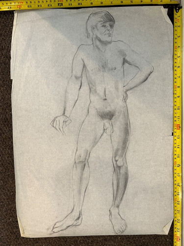 Vintage 1970s drawing male - 1970s,