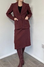 Vintage Burgundy Wool Skirt