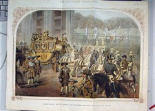 Original Old Antique Print