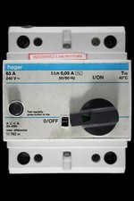 HAGER 63 AMP 30mA DOUBLE POLE