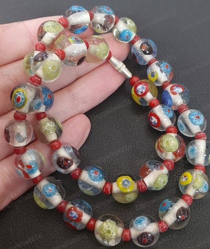Glass millefiori beads 11mm - millefiori,