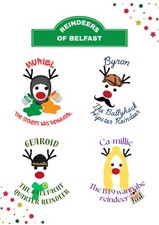 Reindeers Of Belfast A3 Print