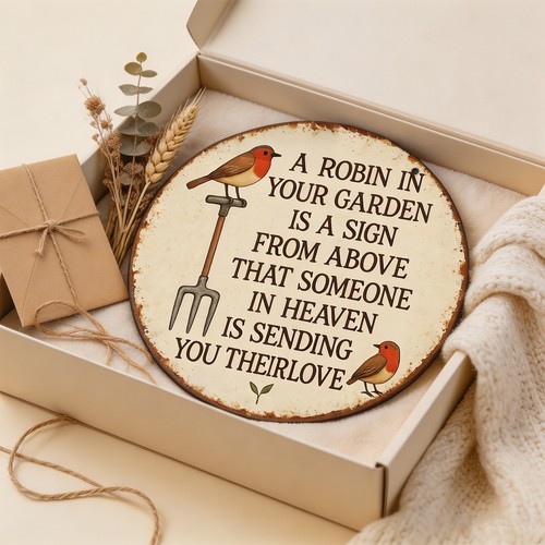 Metal robin wall art - art, plaque