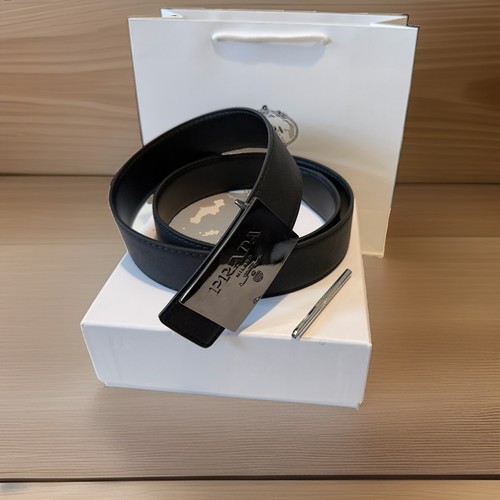 Prada men black leather - men's,