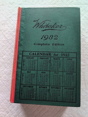 Vintage whitaker almanack - vintage, whitaker's