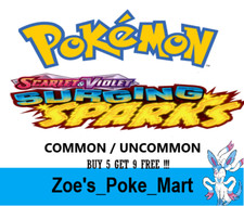 SURGING SPARKS - COMMON/UNCOMMON - SELECT YOUR OWN - POKEMON - MULTIBUY DISCOUNT
