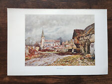 Southam, Warwickshire - Antique Print - 1922