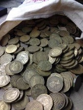 Brass three pence - brass,
