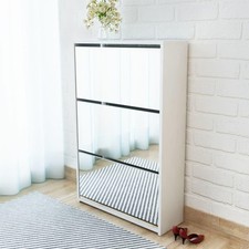White Shoe Cabinet 3-Layer