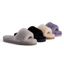 Aus Wooli Australia Australia Womens Sheepskin Fluff Slide Slippers