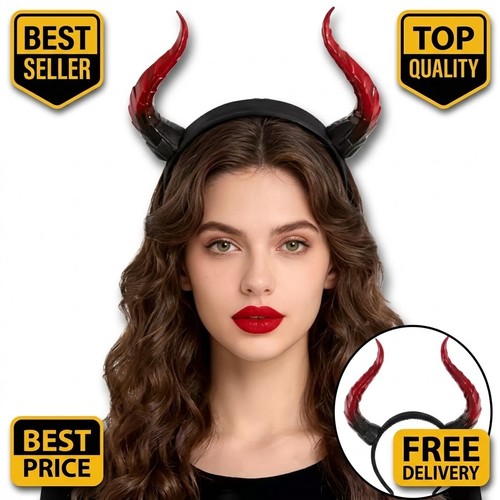 Halloween demon horn headband - horn,