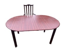 Wooden dining  oval,  extendable table