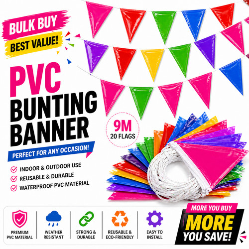 Multicolour triangle bunting - multicolour,