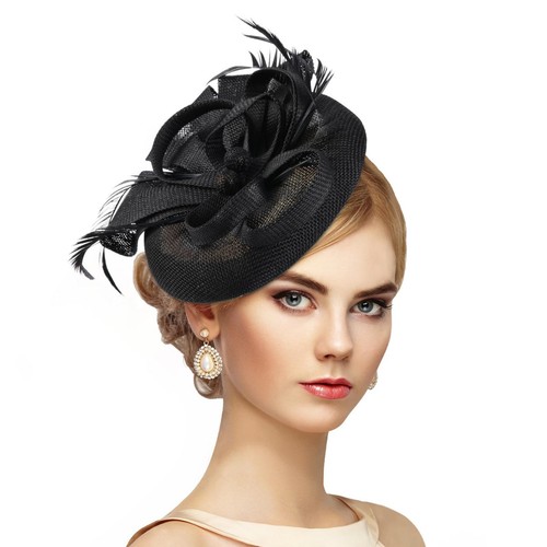 Derby sinamay fascinator - fascinator, hat