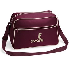 Ska Man Retro Shoulder Bag With Embroidered Fist Logo. Mod. Ska. Two Tone