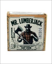 Jabón de Bay Rum y Glicerina - Mr. Lumberjack - 140g - Hidratante y Aromático