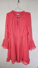 SimplyBe Pink Dobby Tie Neck
