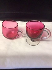 Vintage cranberry glass duo - cranberry,