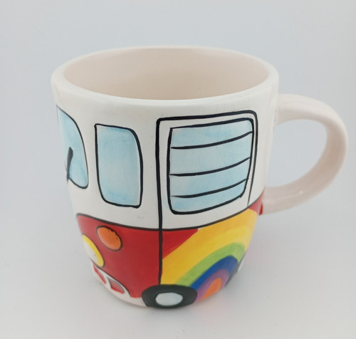 Rainbow peace camper - peace, van