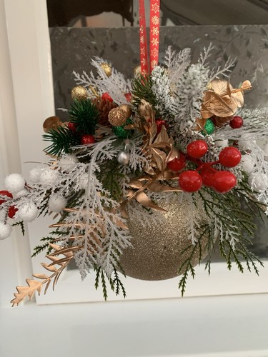 Decorated large bauble - decorated, sparkle