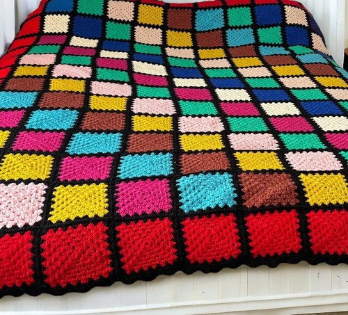 Crochet blanket throw - throw, handmade