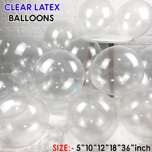 Clear plain party baloon 100x - party,