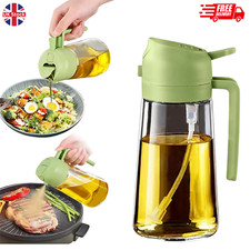 2-in-1 Oil Spray Bottle Refilable Plastic BBQ Cooking Olive Oil Spray Dispenser