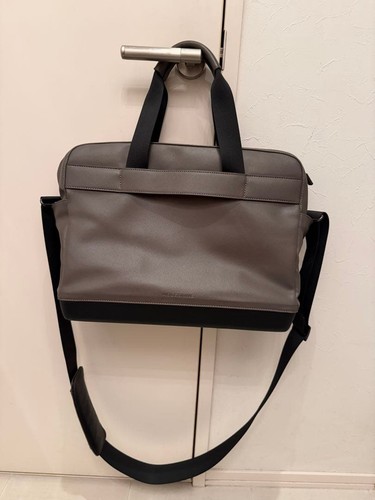 Moleskine leather bag gray