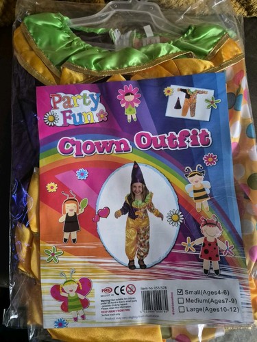 Childs clown costume years - childs,