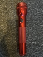 Mag Light Mag-Lite 2D Cell Red Torch Usa Camping Hiking Security Van Maglight.