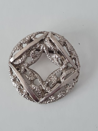 Vintage silver tone scarf - silver,