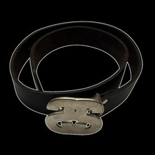 Stussy Vintage 90s Sista SS Logo Leather Belt Black (Made in Aus) (Size M)