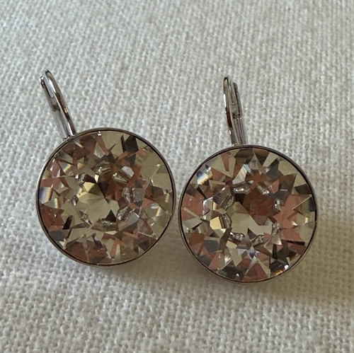 Swarovski earrings round - earrings,