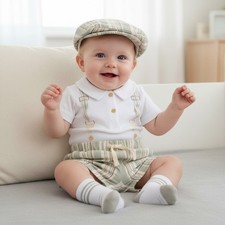 Baby Boy 4 Pce Outfit Set Cap