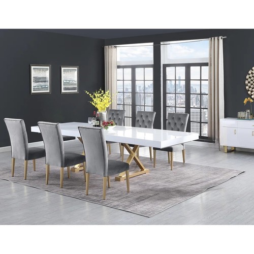 Modern dining 7pc set - dining, white