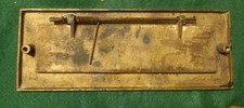 Vintage Solid Brass Letter Box 25. X 9.8  X 1 CM ....Weight 700G Patina