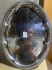 Oval serving platter silver - serving, platter.silver